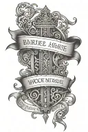 Biblical Scripture writing tattoo design idea