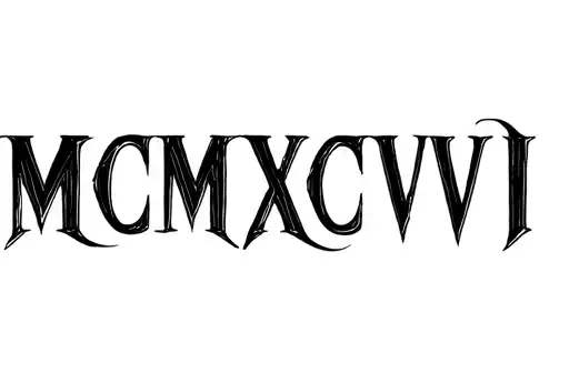 "MCMXCVIII" tattoo design idea