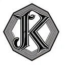 hexagon with letters F J K K letter tattoo design idea