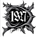 1987 Roman Numerals tattoo design idea