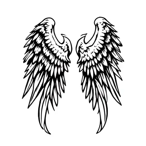 angel wings tattoo design idea