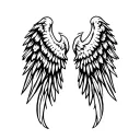 angel wings tattoo design idea