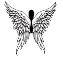 angel wings tattoo design idea