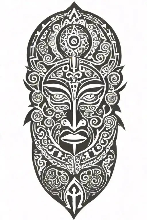 Maori style representing family, personal accomplishment, success, perseverance tattoo design idea
