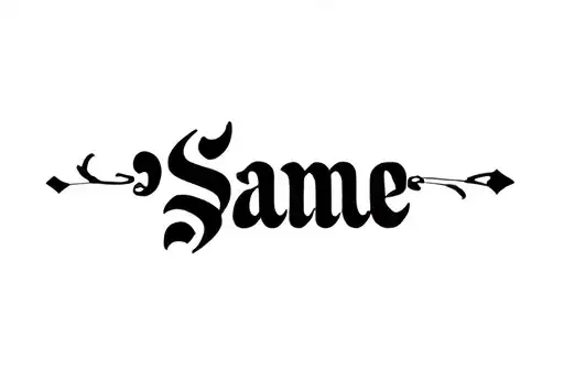 "2 Same" tattoo design idea