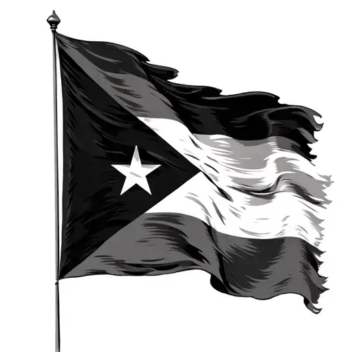 Puerto Rican and Dominican flag mixed together symbolizing tattoo design idea