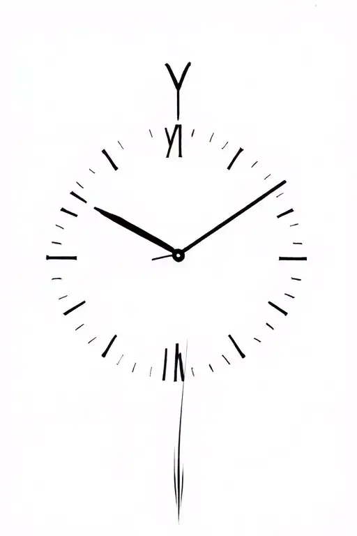 simple clock set to 11:00 theatre inspired tattoo tattoo design idea