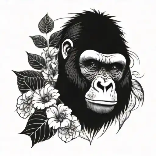 gorilla tattoo design idea