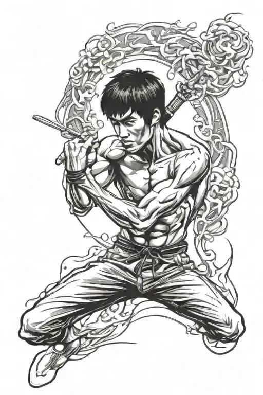 bruce lee tattoo design idea