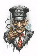 life is a simulation theory puppet master tattoo design idea