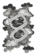 Proverbs 3: 5-6 clouds background with full scripture written on the foreground tattoo design idea
