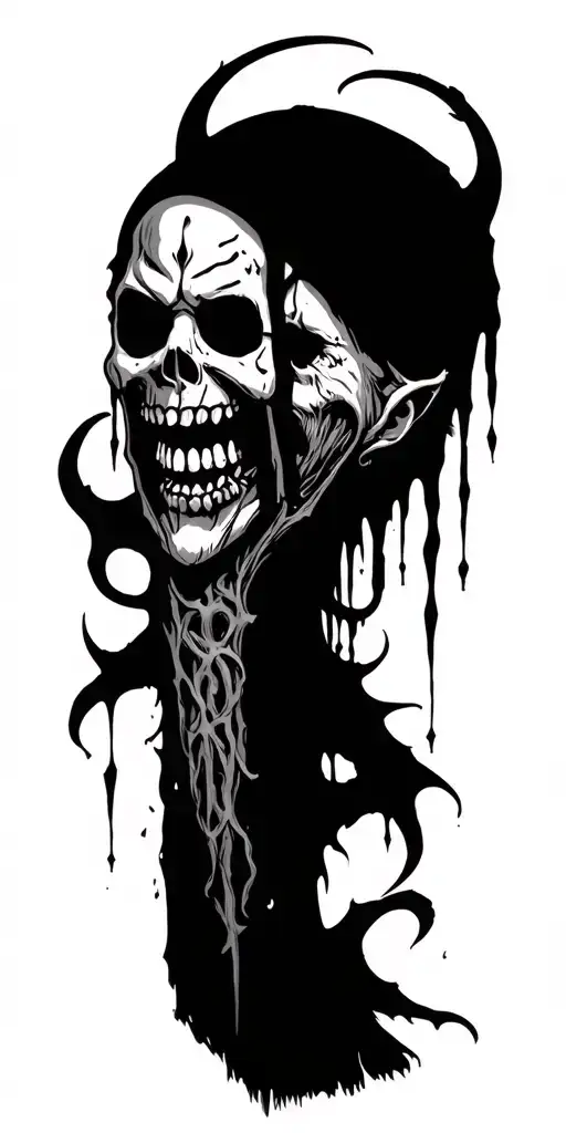 death metal slaughter to prevail slipknot tattoo design idea