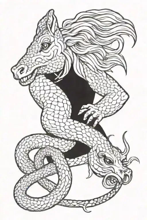 toth represent a long side with a pig vomitin a rooster and a snake tattoo design idea