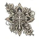 gothic cross  tattoo design idea