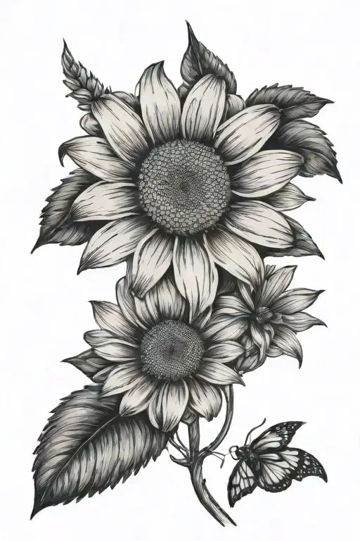 daisy and Matthew 6:34 tattoo design idea