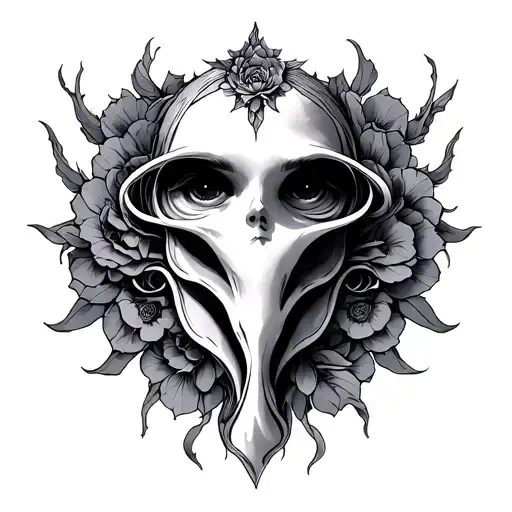 Vulva tattoo design idea