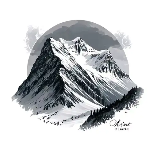 Mont Blanc tattoo design idea