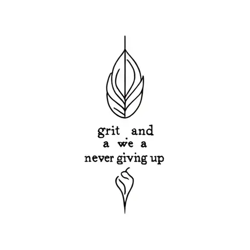 grit and never giving up as a symbol tattoo design idea