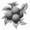 lychee fruit tattoo design idea