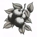 lychee fruit tattoo design idea
