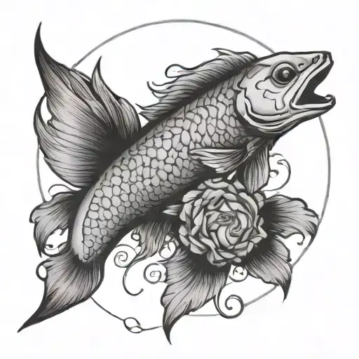 pisces leo tattoo design idea