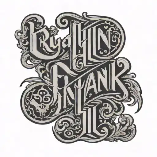 Ryan and Frank ambigram tattoo design idea
