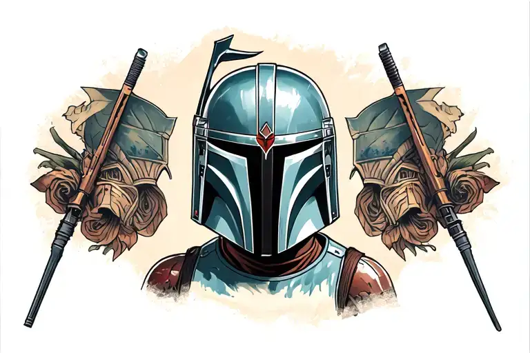 Mandalorian tattoo design idea