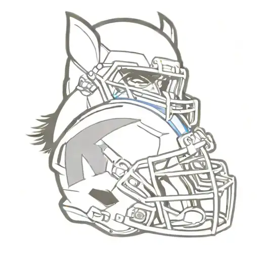 wolverine wearing a Michigan football helmet tattoo design idea