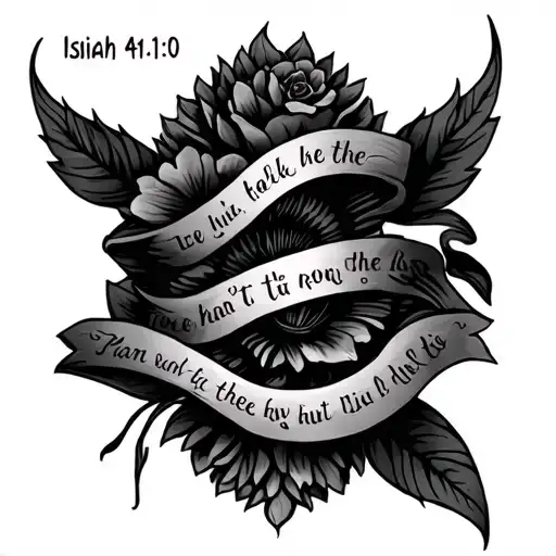 Isaiah 41:10 tattoo design idea