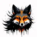 Fox Face tattoo design idea