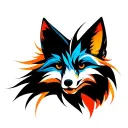 Fox Face tattoo design idea