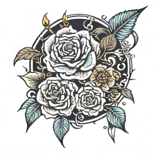 moms birthday date 05/08 tattoo design idea