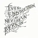 destruction effect with text : Even if my body is broken, my spirit will never give in tattoo design idea