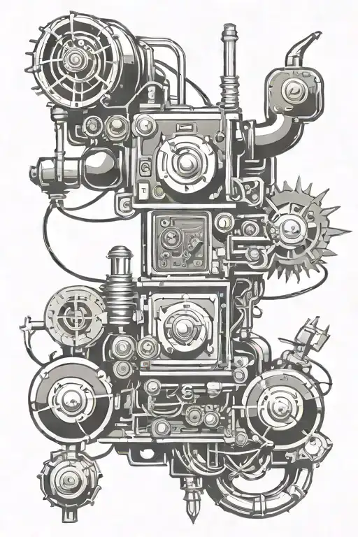 Electric engineering symbols tattoo design idea