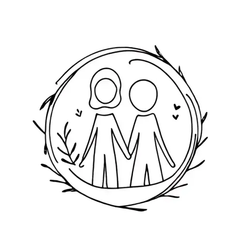 stylized family is everything tattoo design idea