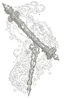 magic wand tattoo design idea