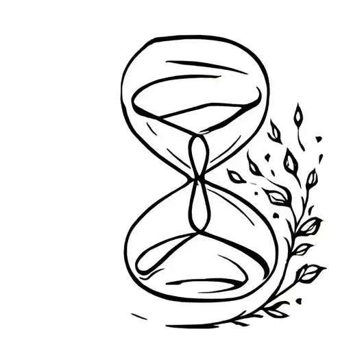 Catch Dream, hourglass tattoo design idea