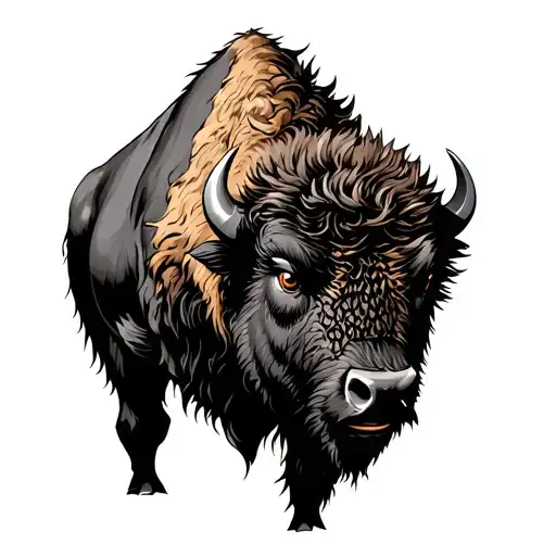 Bison Storm tattoo design idea