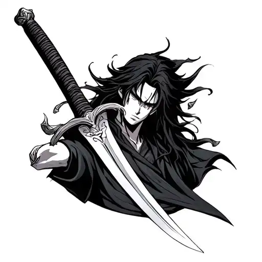 Byakuya Sword tattoo design idea