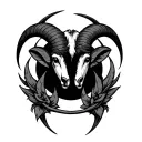 Aries Sagittarius tattoo design idea