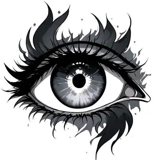 Solo Leveling Anime eyes tattoo design idea