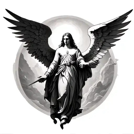 Archangel Raphael tattoo design idea