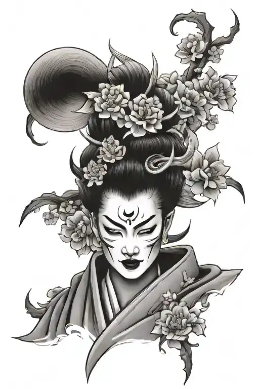 GEISHA HANNYA tattoo design idea