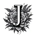 Hidden J tattoo design idea