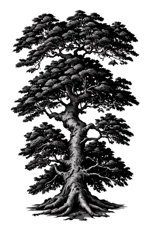 bush & Tree tattoo design idea