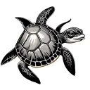 turtle and dolphin tattoo design idea