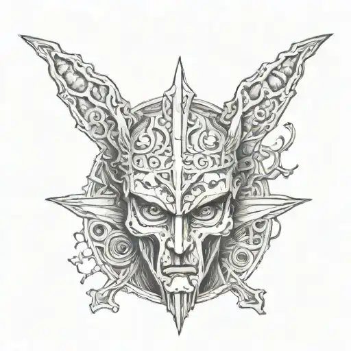 elden ring malenia head shot tattoo design idea
