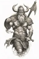 pagan God tyr Norse god missing arm tattoo design idea
