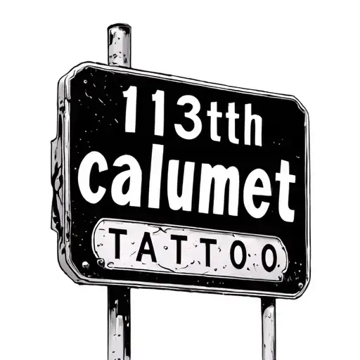 "113th calumet" street sign that says tattoo design idea