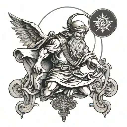 Saint Christopher tattoo design idea